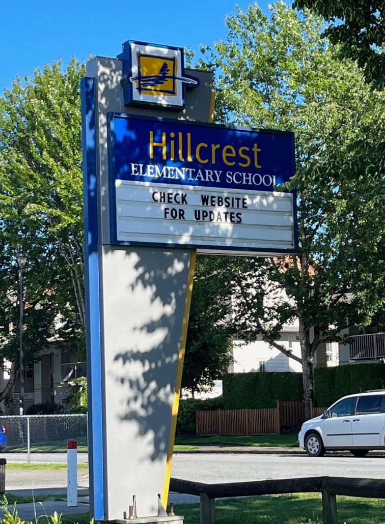 Hillcrest Elementary Sign
